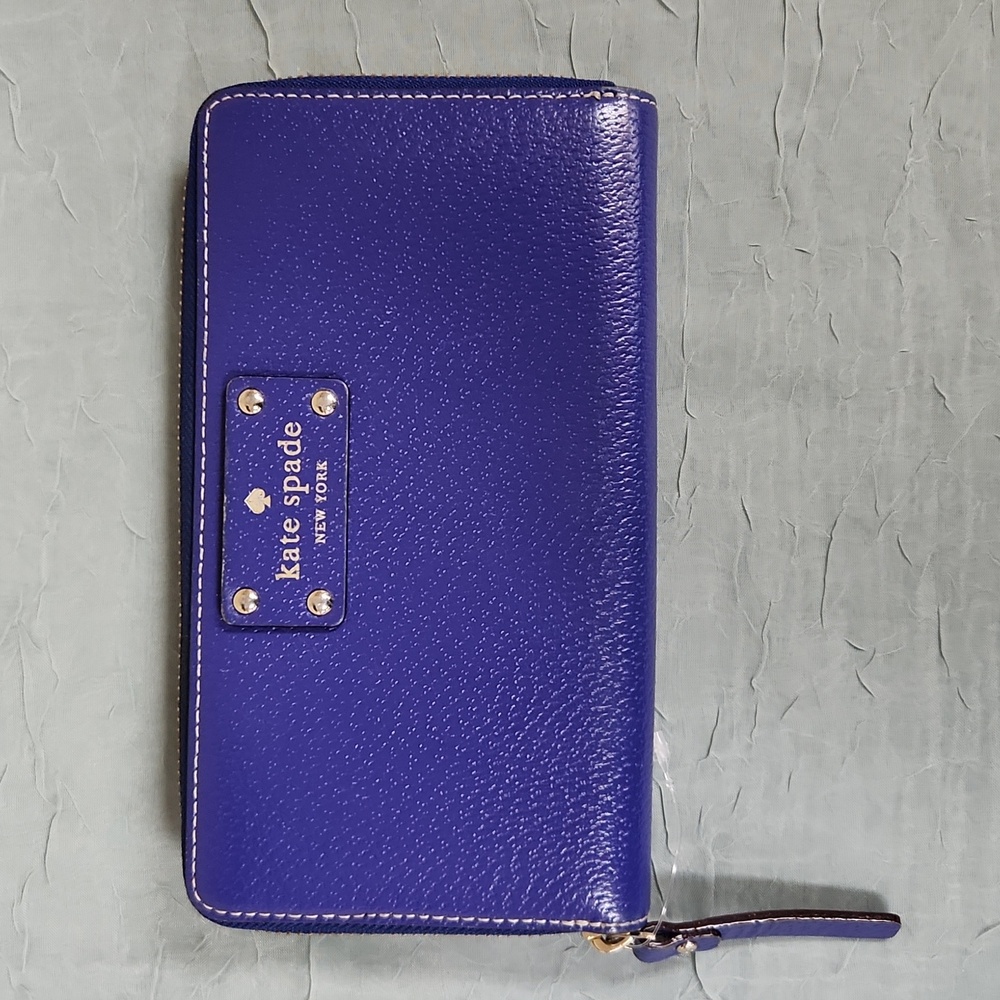 Kate Spade Blue Zip Around Wallet